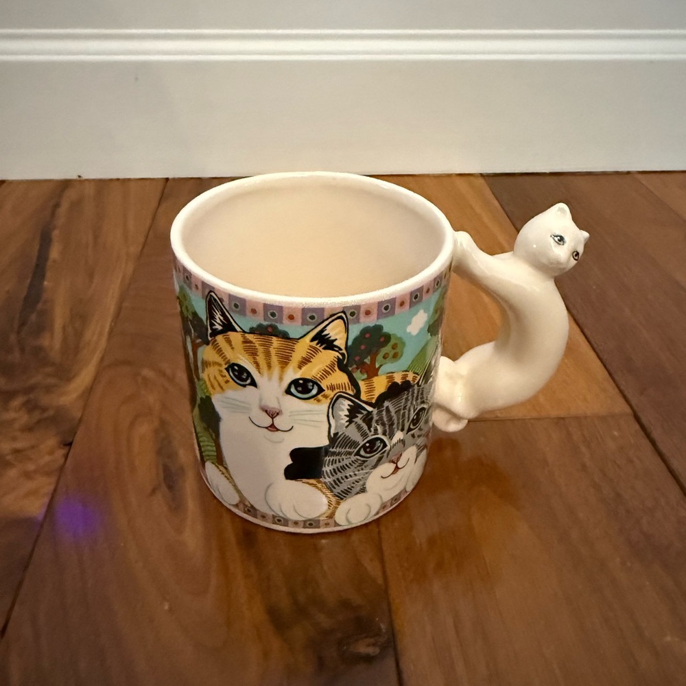 Cat-Themed Ceramic Mug with Handle Russ Brand